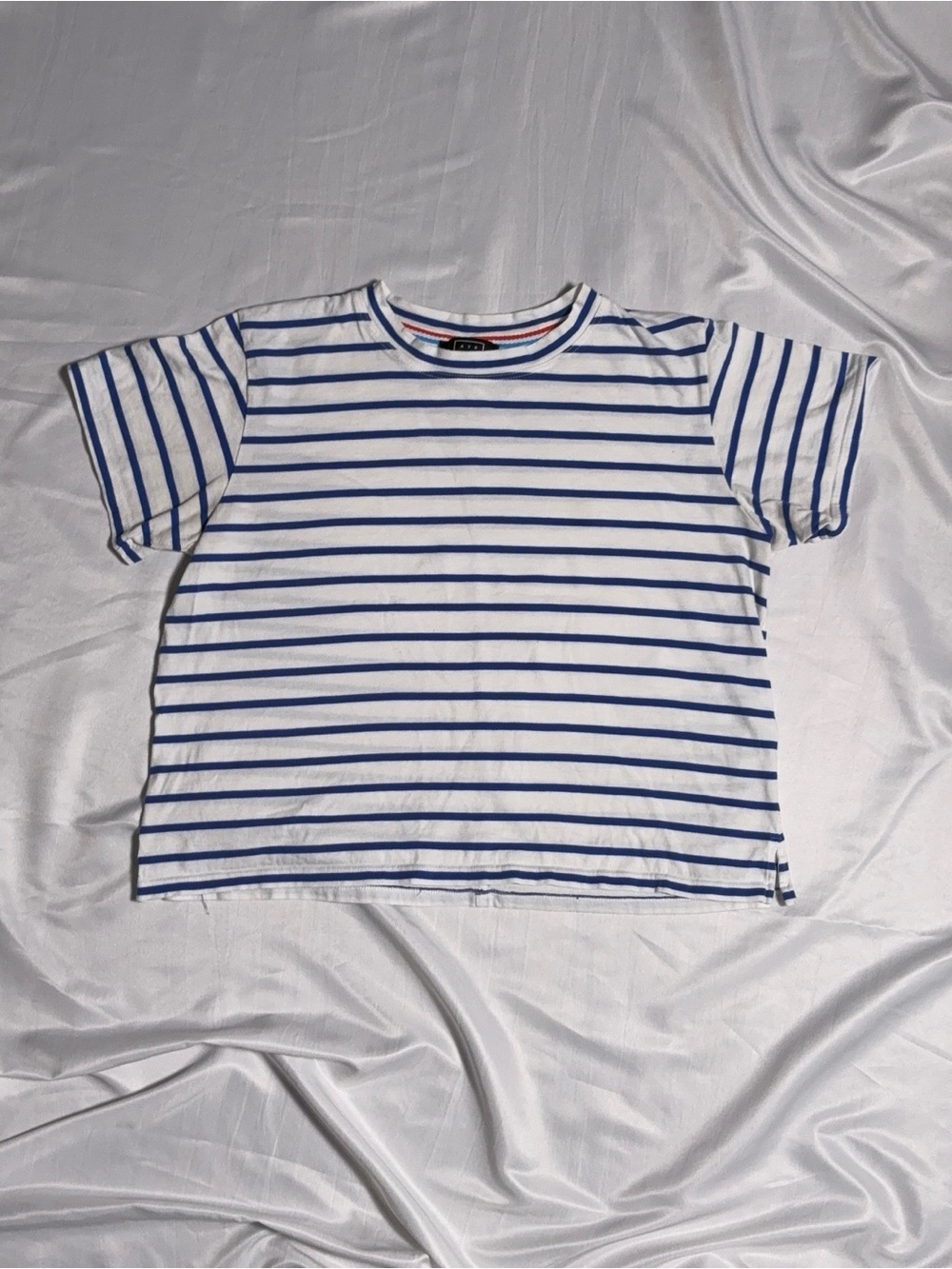 AYR Kids White with Blue Striped Tee